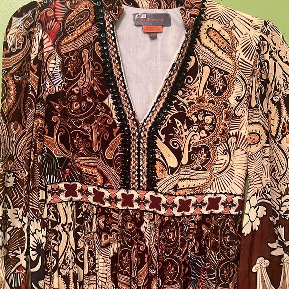 EUC Anthropologie Bhanuni By Jyoti Flirak Contrast Ronika Maxi Dress - Picture 7 of 10